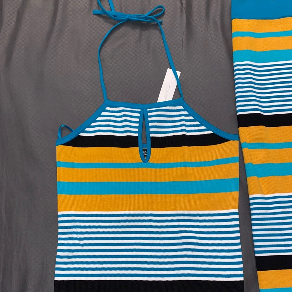 New York & Company striped halter top